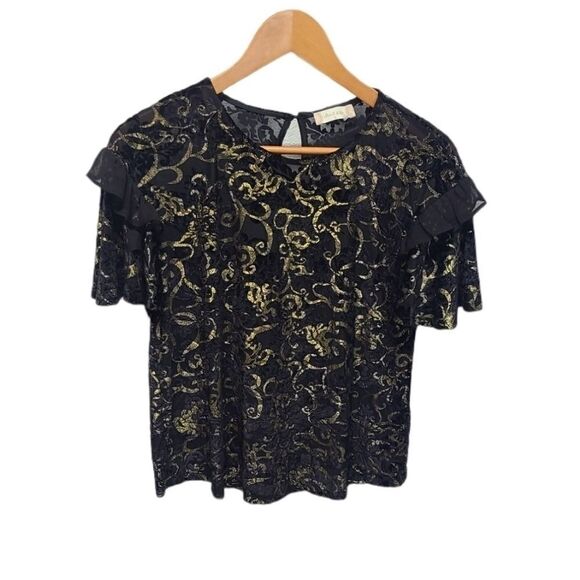 Altar'd State Ruffled Sheer Blouse size Small - Picture 3 of 16